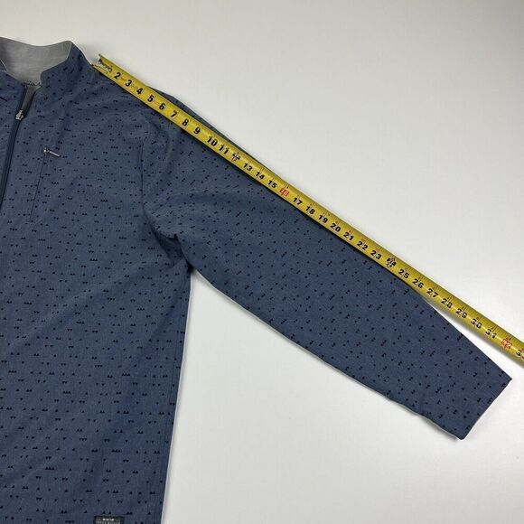 Travis Mathew Reversible Jacket Mens Gray Blue Long Sleeve Golf Windbreaker‎ 2XL - Picture 5 of 12